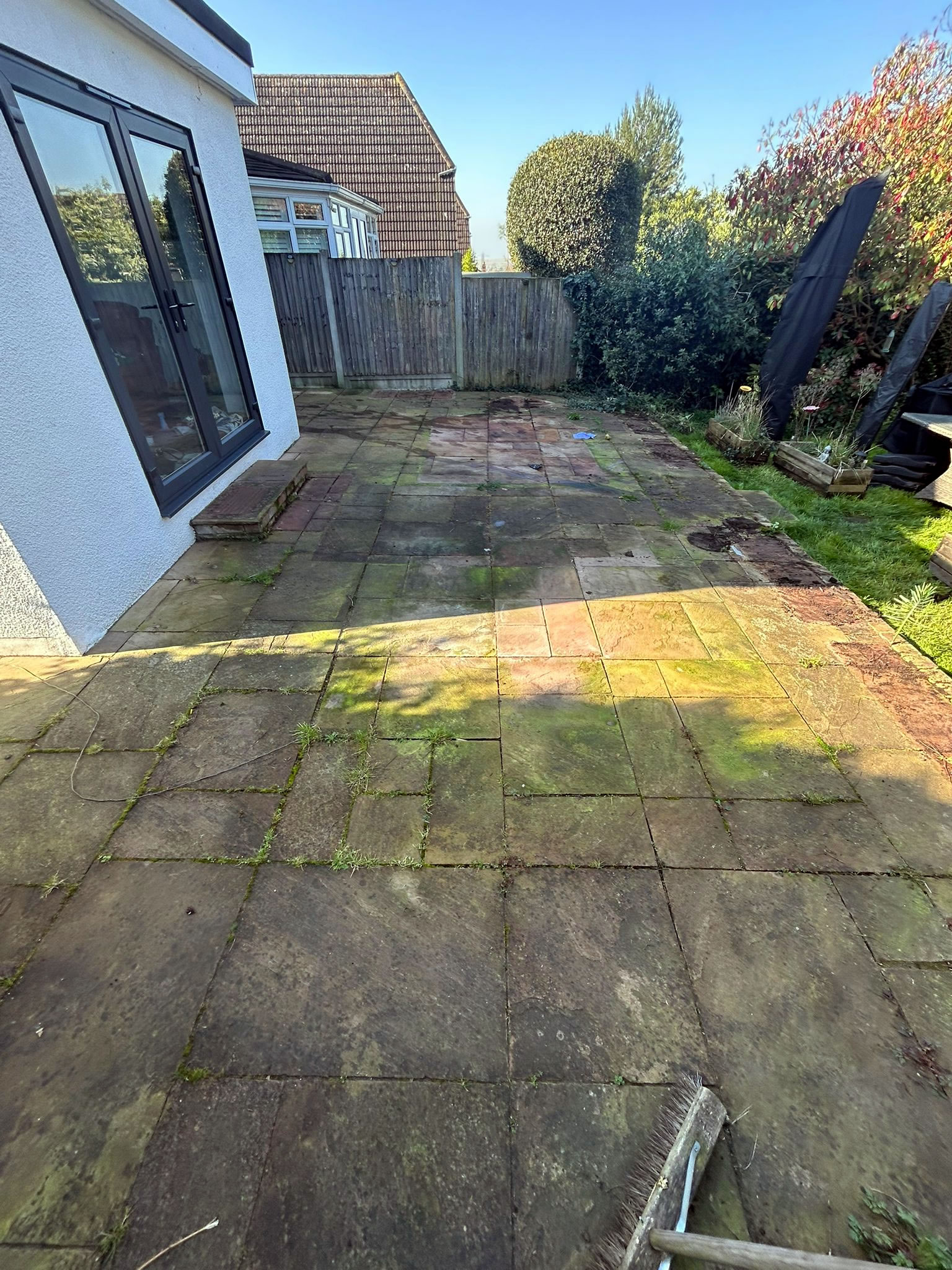 Property exterior before cleaning